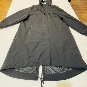 Old Navy Black Hooded Raincoat